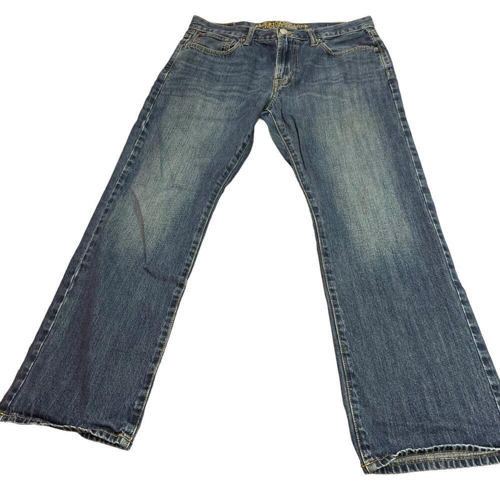 American Eagle Mens Original Straight Size 33/30 Blue Jeans 100% Cotton READ​